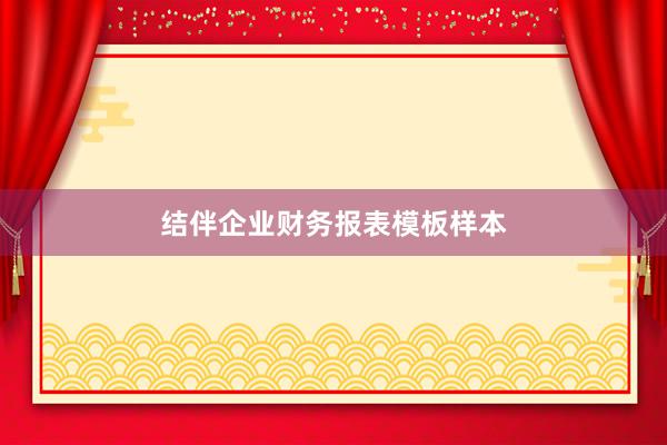 结伴企业财务报表模板样本
