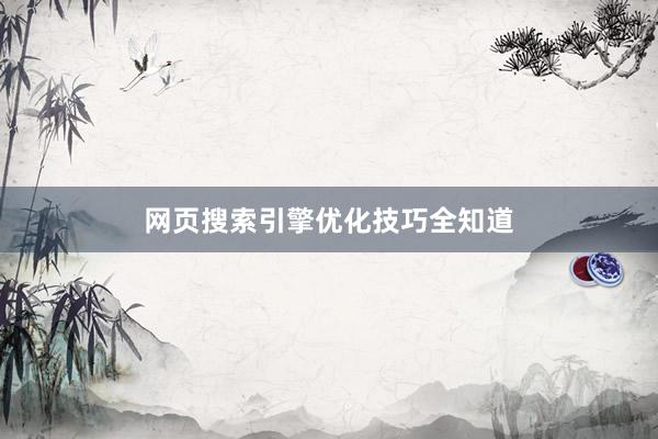 网页搜索引擎优化技巧全知道