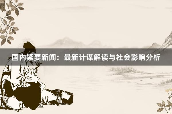 国内紧要新闻：最新计谋解读与社会影响分析